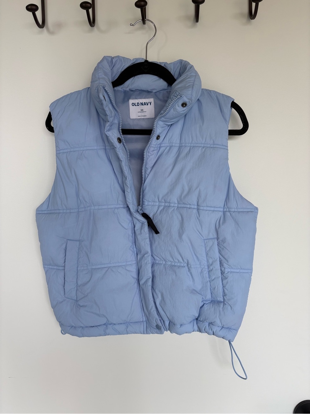 Old Navy Pale Blue Quilted Puffer Vest